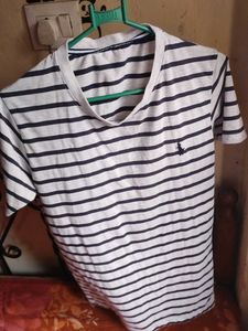 Striped V-Neck T-Shirt