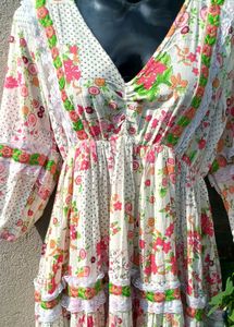 Bohemian Floral Print Maxi Dress