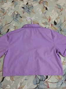 Zudio Lavender Cropped Shirt