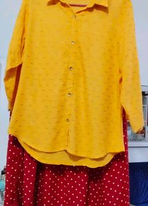 Chokhi Pure Cotton Bandhani Skirt &amp; Top Set -