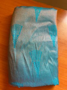 🩵Blue &amp; Brown Silk Saree🩵