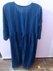 New Unused Xxl Avaasa Blue Embroidered Kurta