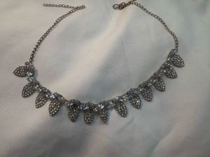 Sparkling Crystal Leaf Necklace