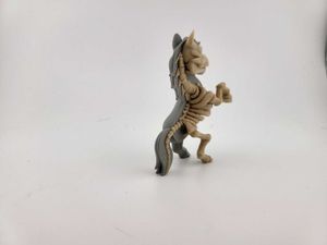 Skeleton Horse Figure 3D Printed Half Bone