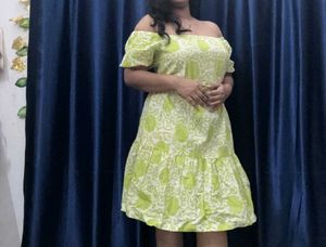 Off-Shoulder Floral Print Dres🤗