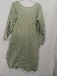 Embroidered Green Kurta