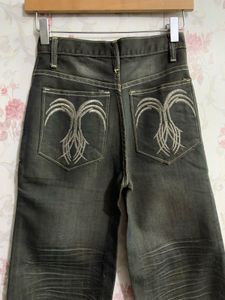 Dark Wash Jeans with Embroidery