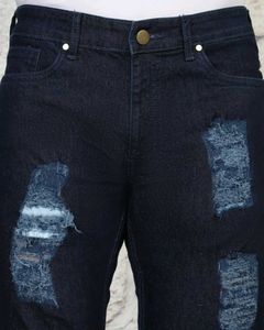 Men's Distressed Dark Wash Jeans