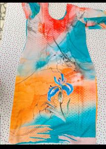 Vibrant Floral Print Kurta Set