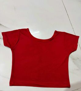 Red Cropped T-Shirt