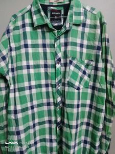 Men's Green Checkered Casual Shirt