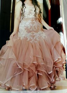 Pink Embellished Party Gown