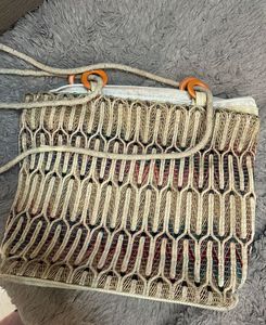 Vintage Woven Tote Bag