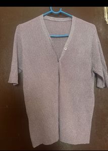 Ribbed V-Neck Cardigan