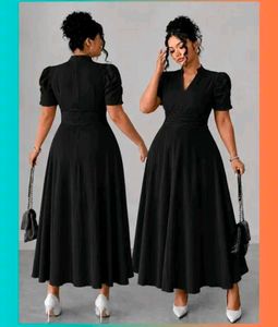 Elegant Black Midi Dress