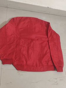 Men's Red Quilted Bomber Jacket