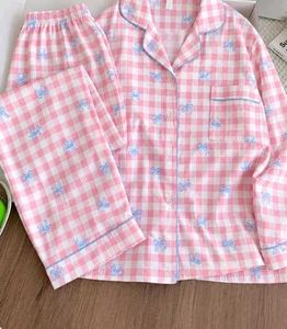 Cute Pink Gingham Pajama Set
