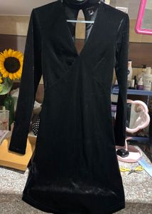 Black Velvet Mini Dress