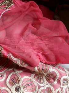 Rose  Red And White Gown