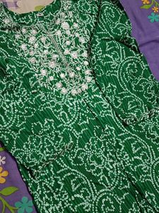Elegant Green Printed Kurta