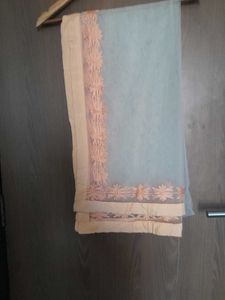 Embroidered Net Dupatta
