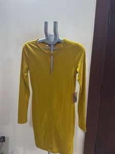 Mustard Yellow Long Sleeve Dress