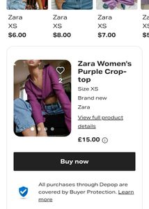 zara Chic Purple Checkered Crop Top