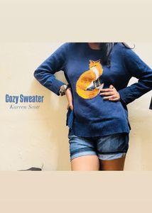 Fox Print Cozy Sweater