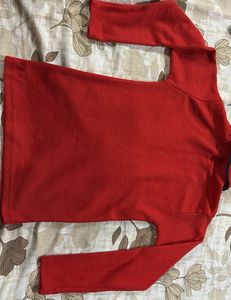 Classic Red Turtleneck Sweater