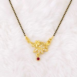 Exquisite Gold Mangalsutra with Diamond Accents
