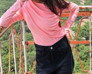 stylish pink top