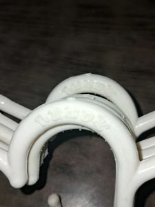 Set of 5 White Plastic Hangers