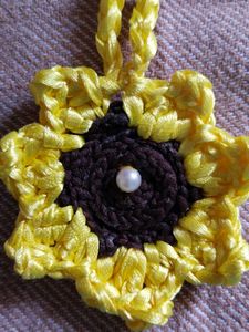 Handmade Crochet Sunflower Keychain/Bag Charm