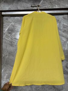 Vibrant Yellow Embroidered Kurta