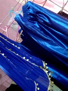 Blue kurti &amp; dupatta bottom