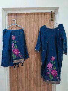 Beautiful Blue Printed Kurta Set