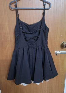 Cider Cute squareneck Black Mini Dress - removing