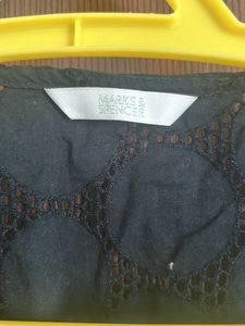 Marks And Spencer Black Net Straight One Peice