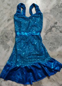 Sparkling Blue Sequin Dance Dress