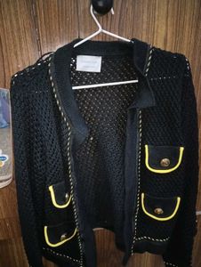 Chic Black Knit Jacket