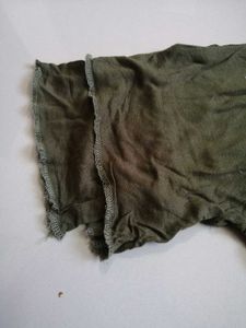 Olive Green T-Shirt with Heart Graphic