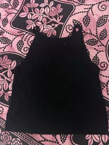Black Knitted Crop Top