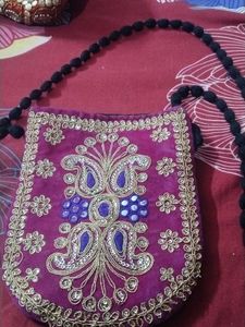 Purple Clutch bag) purse / handbag