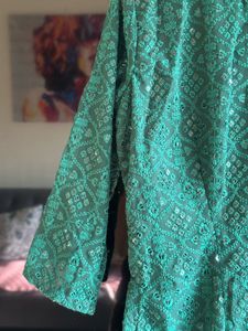 Tailored Made - Green Embroidered Kurta Set