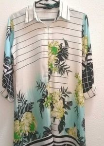 Floral Print Shirt Dress