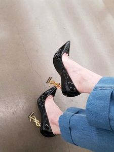 YSL Black Patent Leather Heels