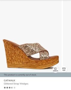 catwalk wedges | golden| size -40