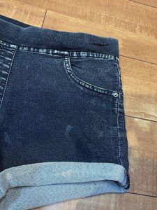 Denim Roll-Up Shorts