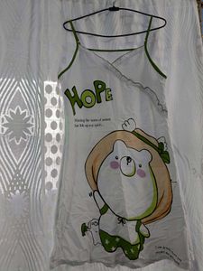 Cute Bear Print Sleep Dress