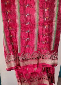 Pink Floral Saree